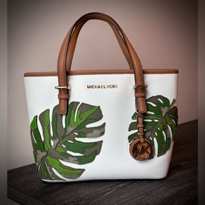 SOLD - Michael Kora XS Carry All Monstera Tote